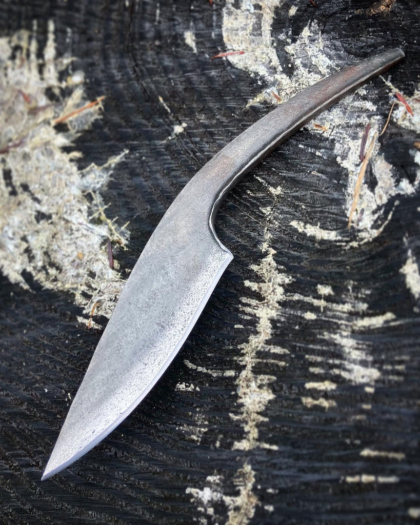 3 3/4" 8670 High Carbon Steel Brute de Forge Bench Knife